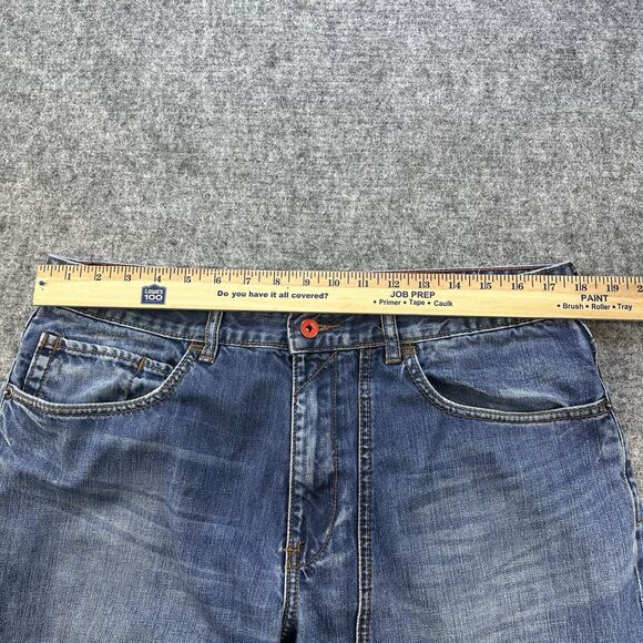 Rocawear Jeans Men 36 Classic Fit Baggy Embroidered Y2K Streetwear Heel Drag - Picture 11 of 15